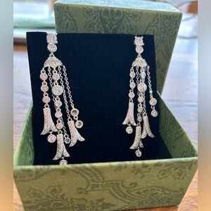 NEW S925 Sterling Silver Chandelier Earrings with Premium Cubic Zirconia